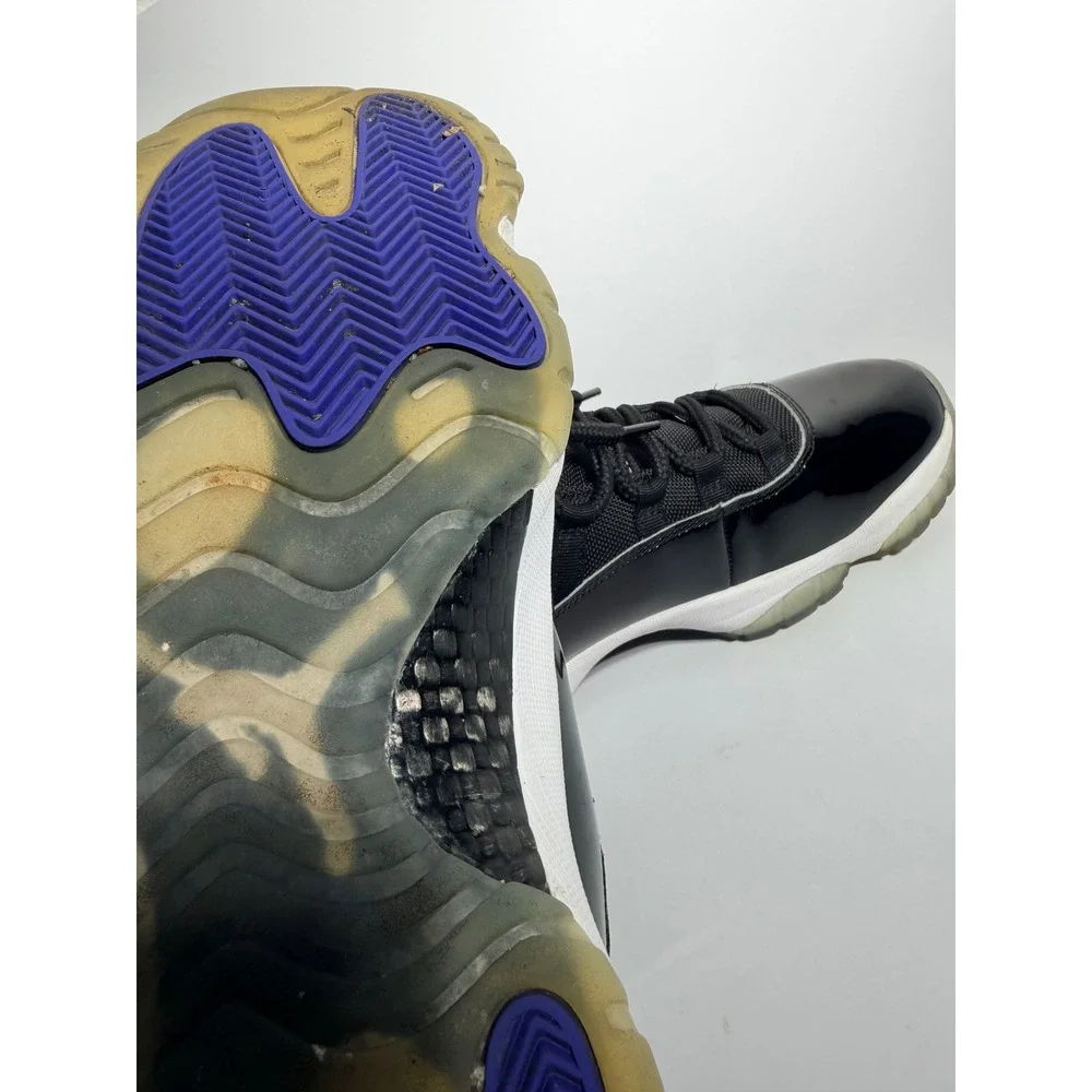 2016 Jordan Air Jordan 11 Retro Space Jam Mens Black Purple size 10 378037-003